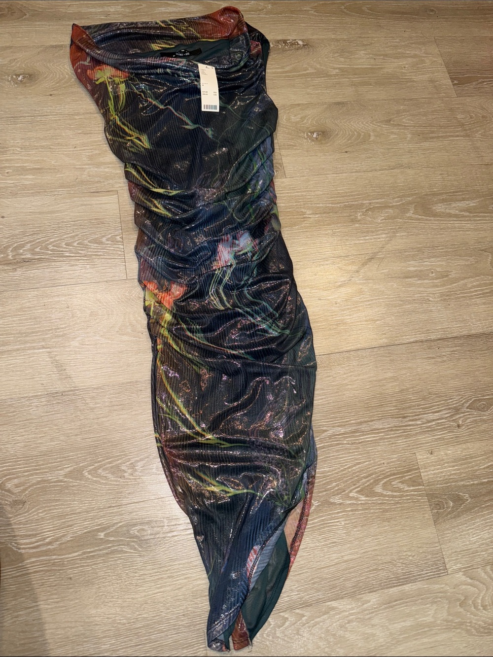 Urban Outfitters Multicolor Ruched Midi Dress